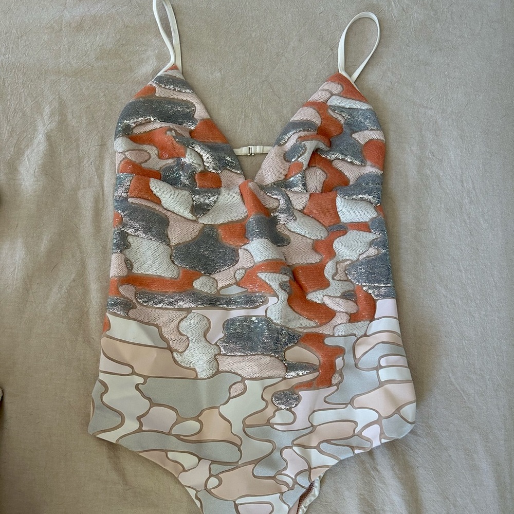 La Perla Make Love Sequin One Piece Swimsuit